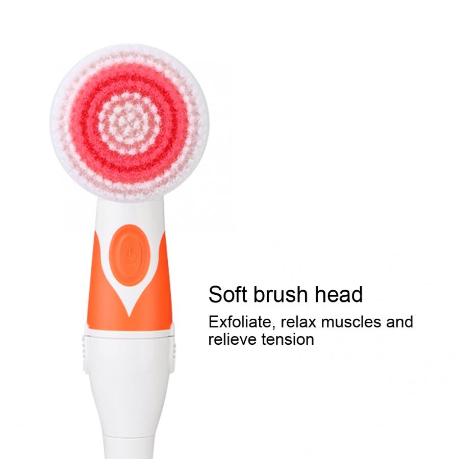 Cepillo corporal para el baño eléctrico 4 en 1, cepillo masajeador de ducha de mano automático exfoliante, Bola de baño, cuidado de la salud