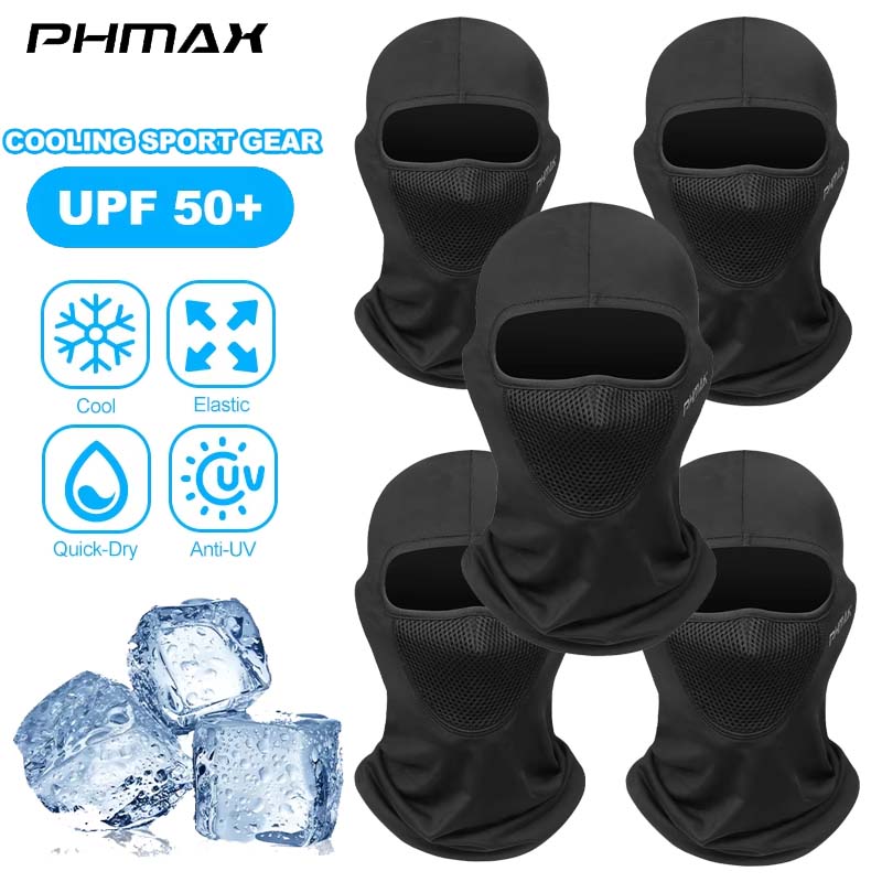 PHMAX Motorrad-Reitmaske, Windschutz und Wärme, atmungsaktiv, Vollgesichtsmaske, Sturmhaube, Mütze, Schal, Kapuze, Moto, Radfahrer, Windkappe: Himmel Blau