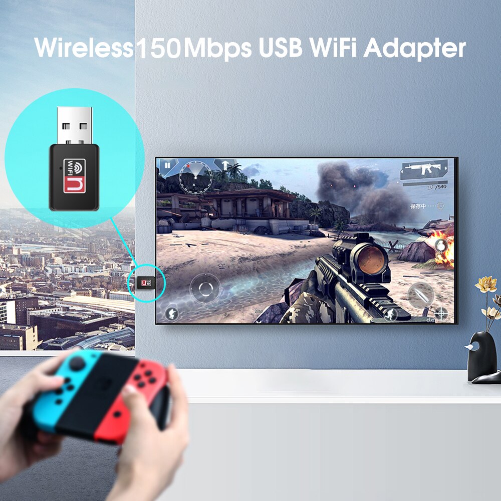 kebidu Wireless Wifi Adapter 150Mbps USB Wifi Receiver Network Card 802.11b/n/g Wifi Adaptador 2.4G