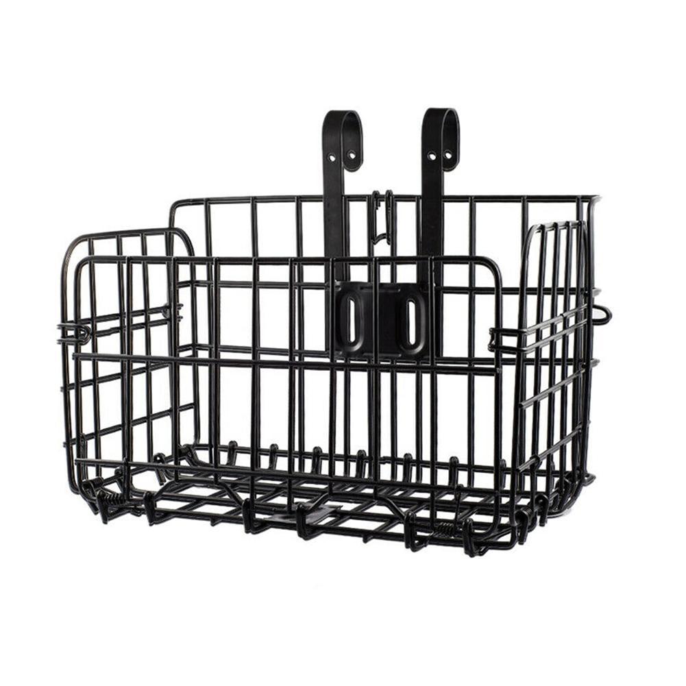 Cykelkurv forreste bag taske foldbar metal wire taske opbevaring cykelkurv mountainbike transport  d3 s 0: Default Title