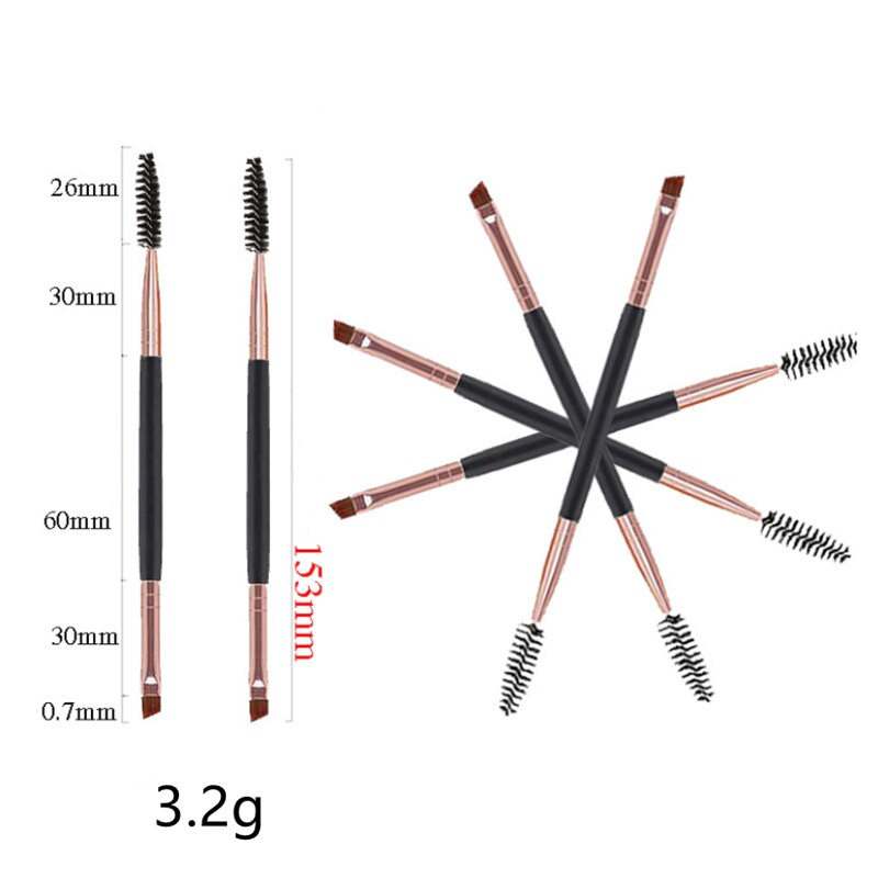 Double Ended Wenkbrauw Eye Brow Kam Borstel Beauty Up Kwasten Cosmeticstools Wimper Wands Snelle Levering 1Pc