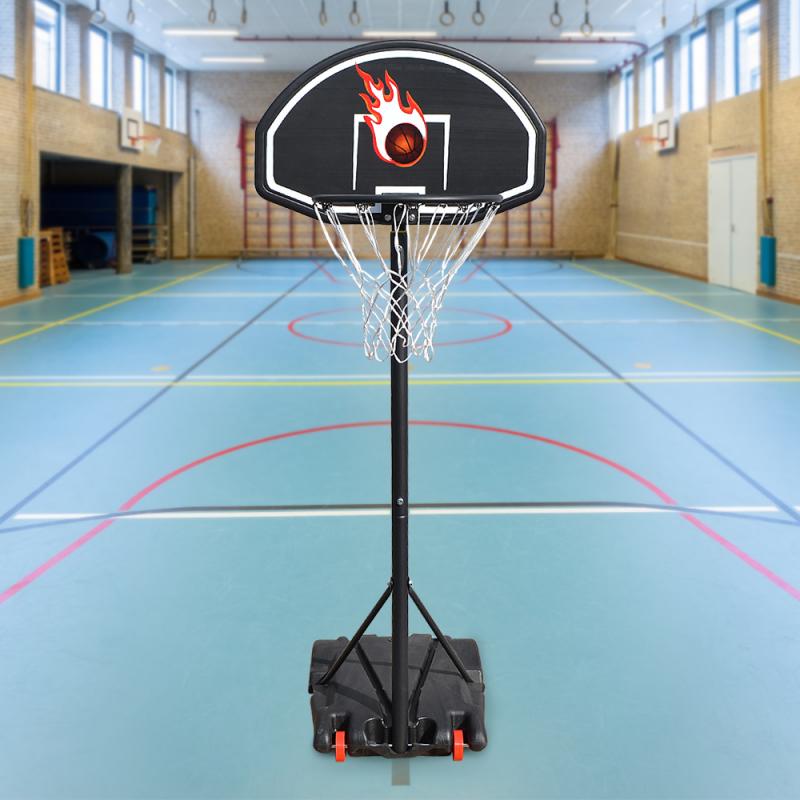 Adjustable Height Basketball Hoop - 73-246cm - Steel Pipe PP Backboard PE Base - Kids Teens Adults