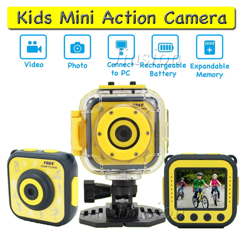 Mini HD Kinderen Action Camera Digitale Sport Camcorder Waterdichte Case Fietsen Micro Cam Video Recorder DV Kid Kind