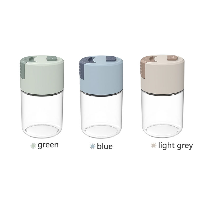 0.5g Metering Salt Glass Spice Salt Jar Sea Salt Shaker Dispenser Bottle Quantitative Seasoning Jar for Steak BBQ Home Barbecue