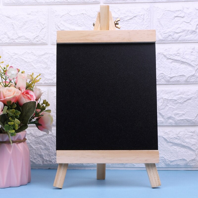 Message Blackboard Pine Wood Easel Chalkboard Wooden Memo Black Board Collapsible Writing Boards