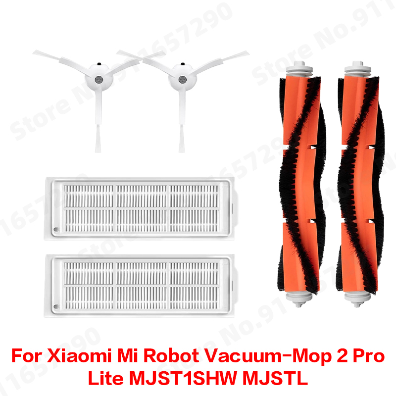Para Xiaomi Mi Robot aspirador-mopa 2 Pro/Lite MJST1SHW MJSTL Cepillo principal lateral tanque de agua caja de polvo paño de mopa accesorios de filtro HEPA: Borgoña