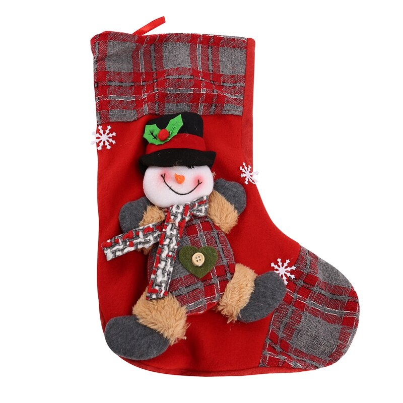 3Pcs Kerstsok Kerstman Candy Sok Bag Xmas Tree Opknoping Decor Tas Voor Kerst Woondecoratie