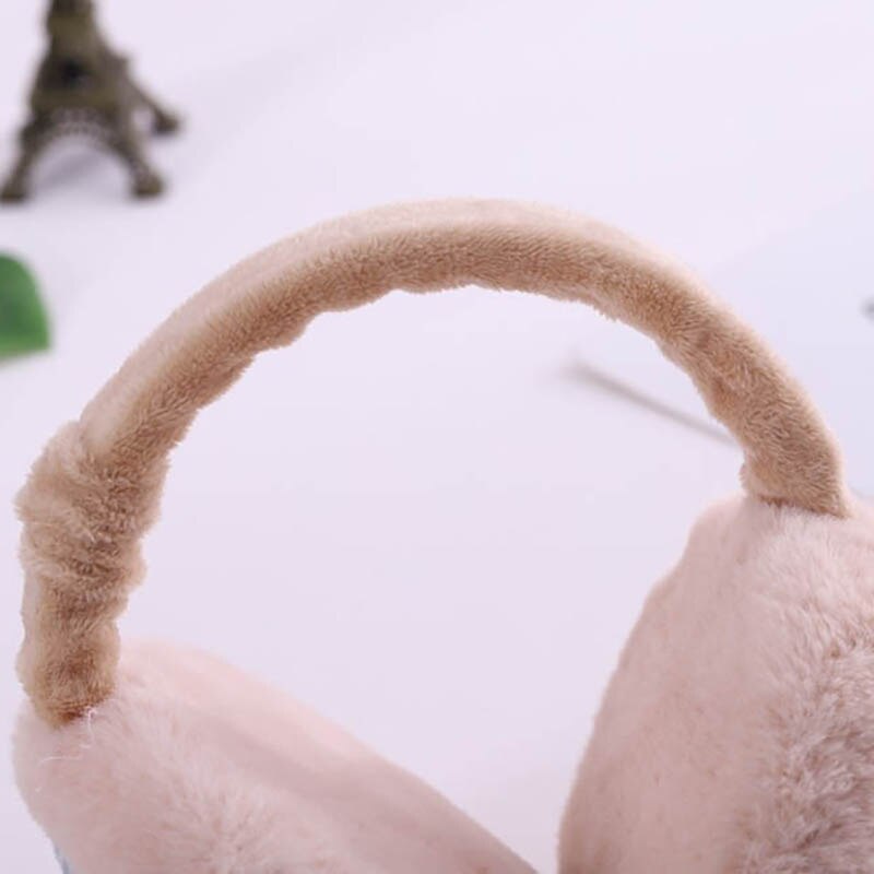 Calymel Folding Hamburger Earmuffs Lady's Ear Warmer Winter Anti Freezing Plush Ear Protectors Earlap