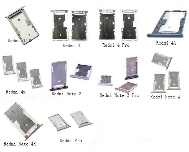 Nowa taca gniazda karty sim dla Xiaomi Redmi 3 3S 4 Pro 4A 4X uwaga 3 3pro uwaga 4 4X uwaga 4 uwaga 4X taca SIM gniazdo karty Sim