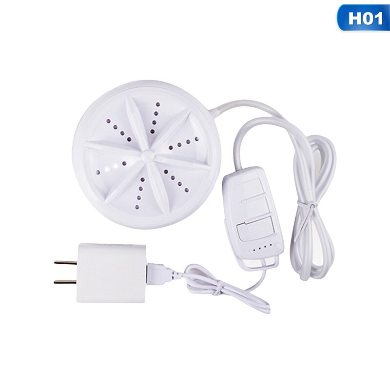 Mini Ultrasonic Washing Machine Portable Turbo Personal Rotating Washer Convenient Travel Home Business Travel USB: Default Title