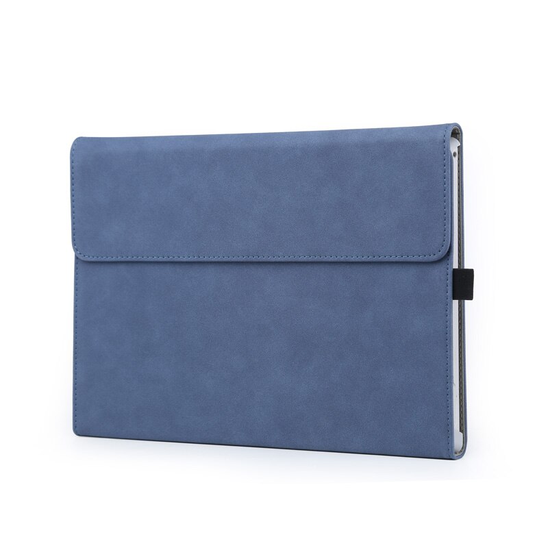 Flip Cover Sleeve Folio for Surface Pro 8 with Stand Holder Case Funda Women Men Solid Laptop Bag: Blue