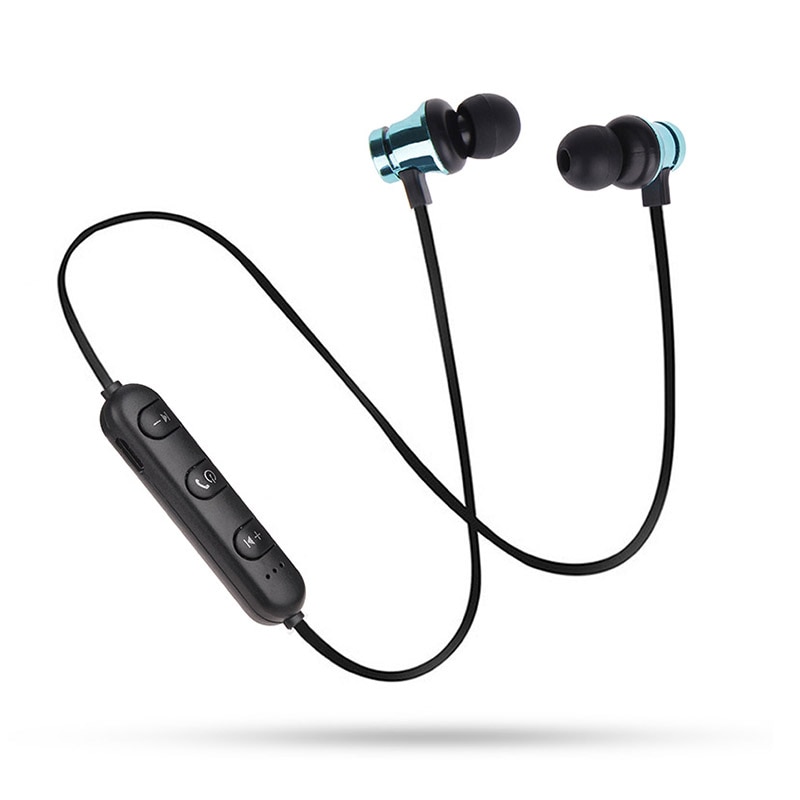 Magnetic Drahtlose Bluetooth Kopfhörer Stereo Wasserdichte Sport Earbuds In-ear Headset Kopfhörer mit Mic Für iPhone Samsung: Blue