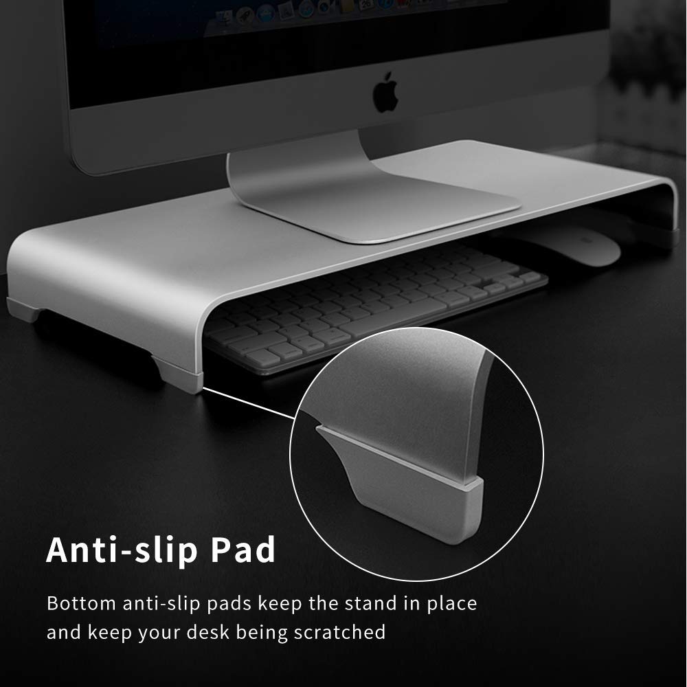 Aluminiummonitor stativ dator riser universal metall stationär stå upp  to 27 tum skärmar för pc, bärbar dator, imac, mac, macbook