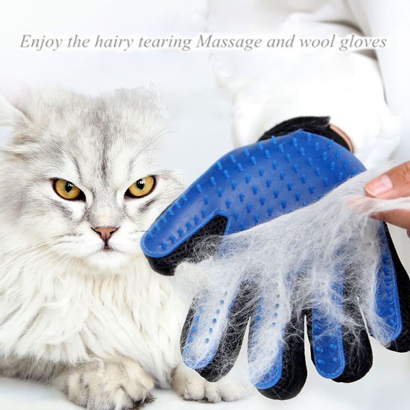 Kat Grooming Handschoen Voor Katten Wol Handschoen Pet Haar Deshedding Borstel Kam Handschoen Voor Hond Reiniging Massage Handschoen Kat accessoires