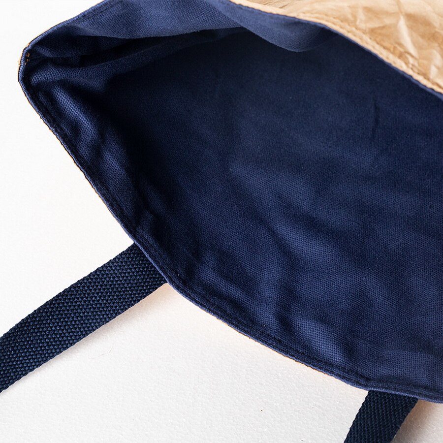 DuPont Paper Tote Bag Single Shoulder Handbag Washable Kraft Paper Canvas Shopping Bag TYVEK Waterproof
