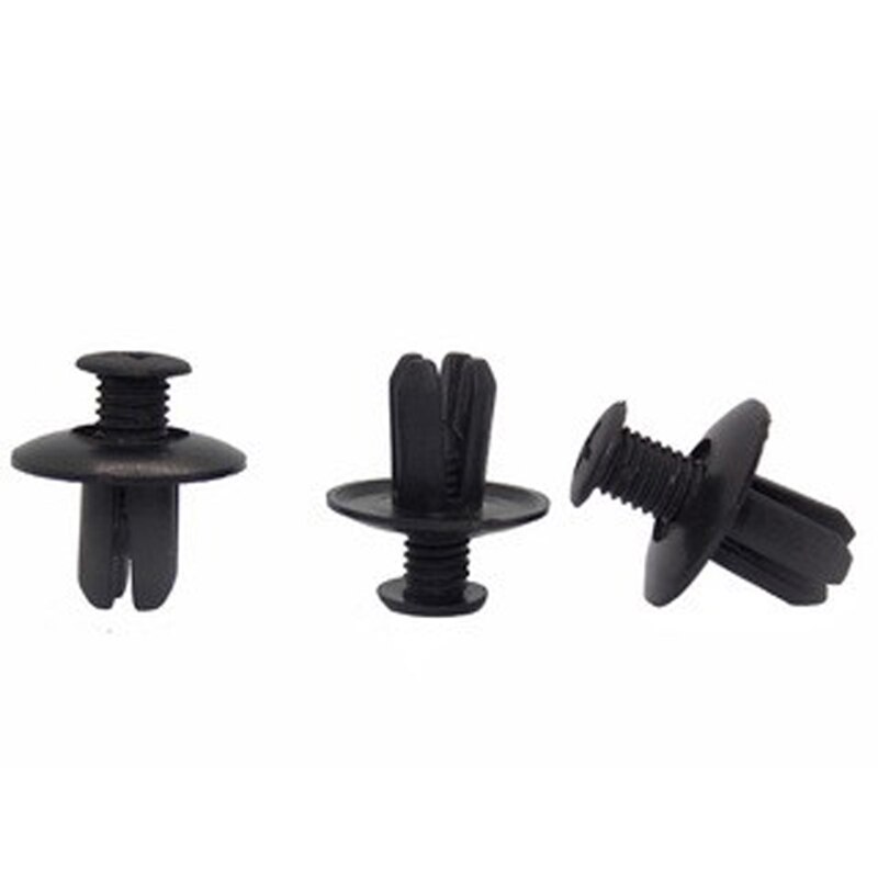 Guardabarros Universal para parachoques de coche, remaches de plástico con agujero de 8mm, tornillo de sujeción, Clips de sujeción para Nissan, Toyota, Focus, Kia, 10/20/40/50 piezas