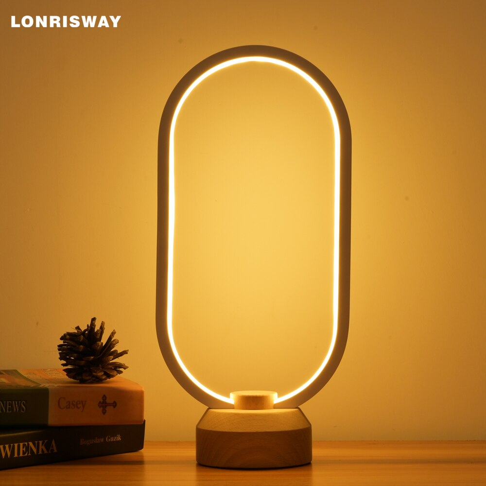 Multifunksjon ved siden av lampe trådløs mobil frakt soverom bordlampe øyebeskyttelsesstudielamper usb lade berøringsbryter lys: oval