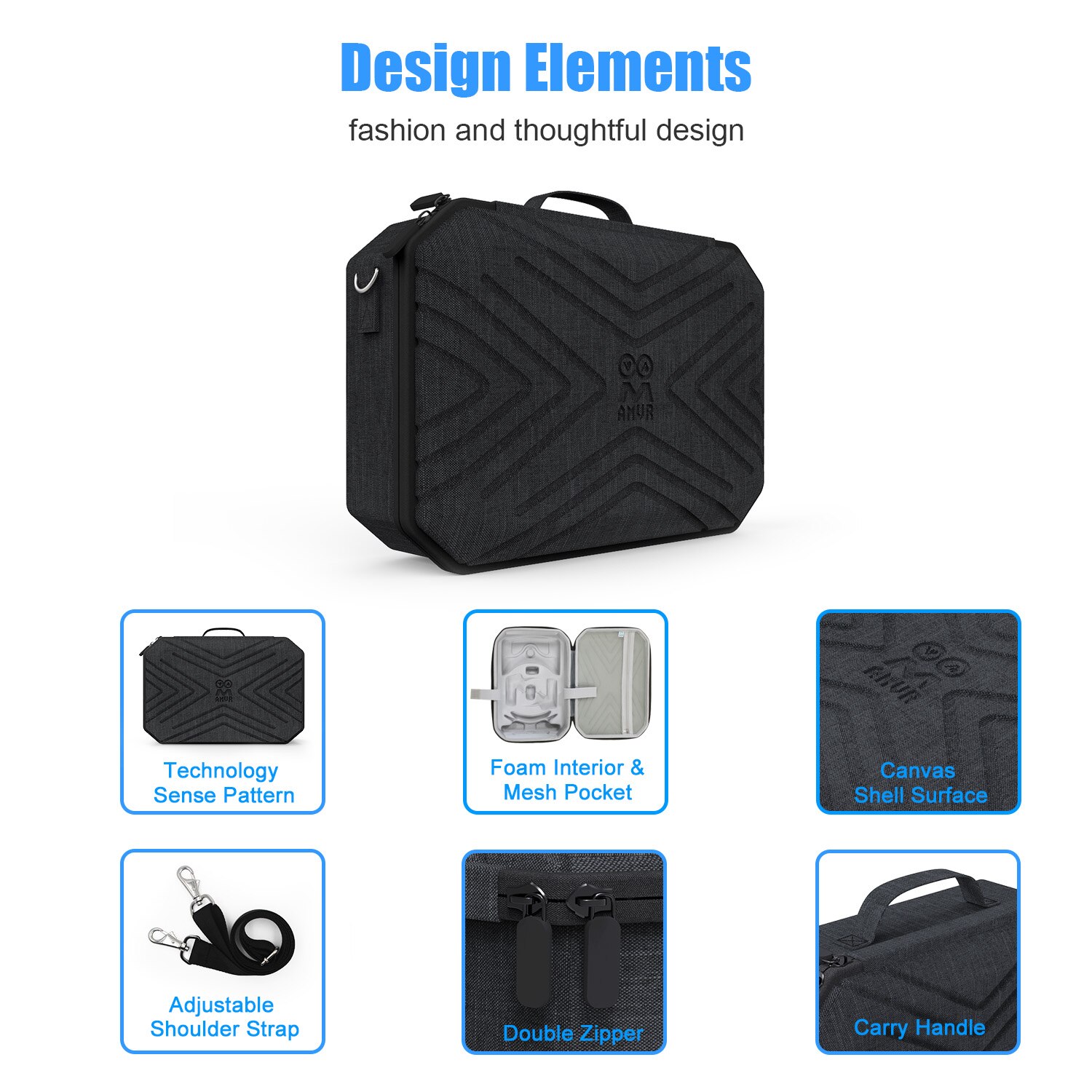 Hard Travel Case Voor Oculus Quest 2 Controllers Accessoires Shockproof Eva Hard Shell Opbergtas Met Schouderriem