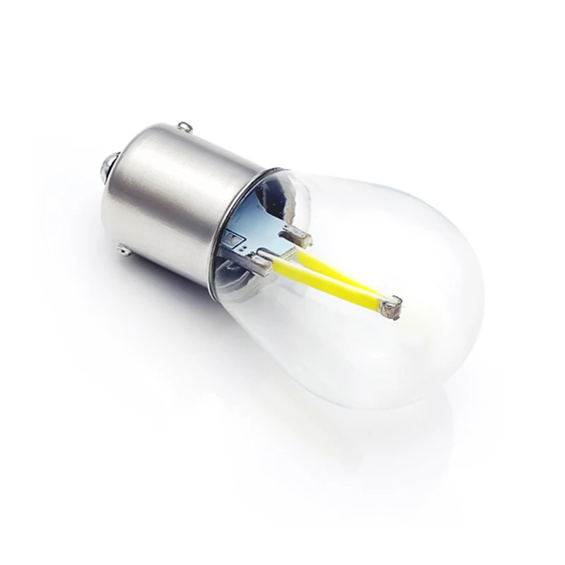 1x filamento P21W Ba15s 1156 bombilla Led para coche con Chip S25 lámpara de marcha atrás para vehículo blanco 12v 24v 6000K soporte para
