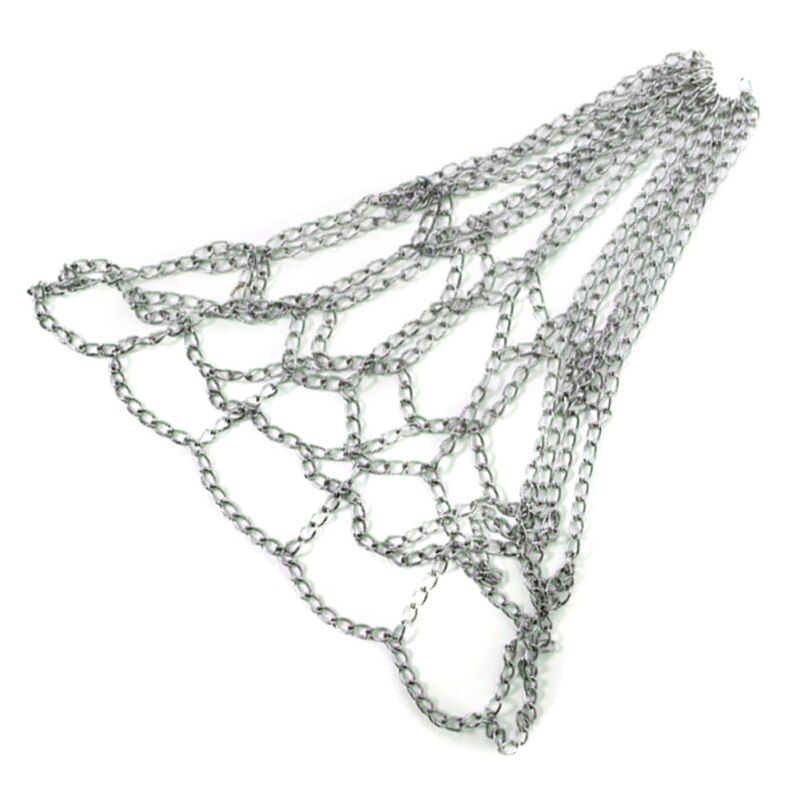 1PC Basketball Classic Sport Steel Chain Basketball Net Outdoor Galvanized Steel Chain Durable Basketball Net Target *