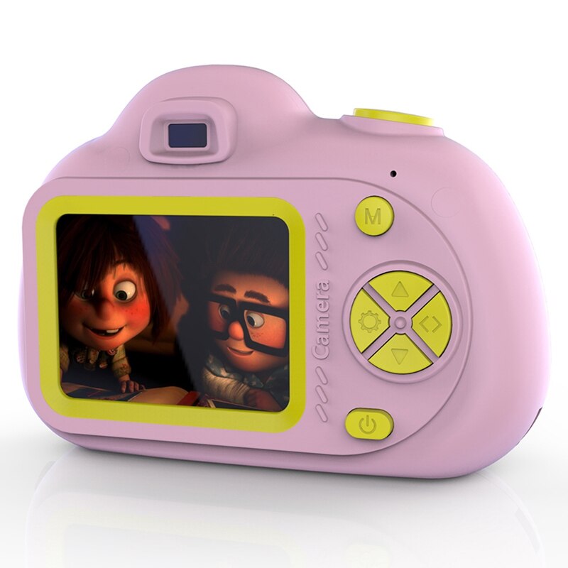 K9 Digitale 1080P Mini Kamera 2 Zoll Karikatur Nette Kamera Spielzeug freundlicher Geburtstag Kleinkind Spielzeug freundlicher freundlicher Kamera (rosa)