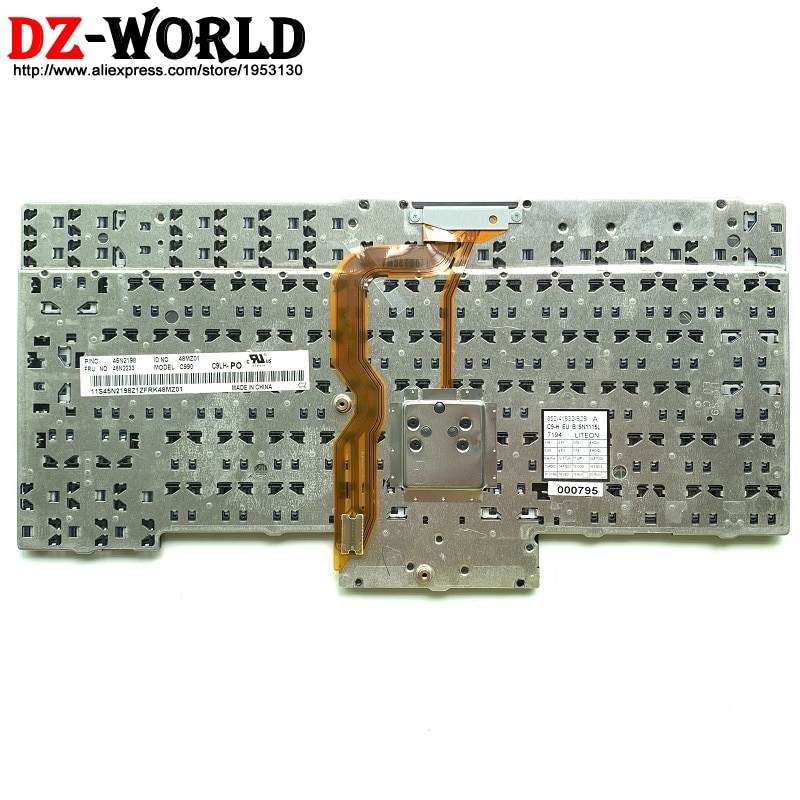 Portugais Clavier pour Lenovo Thinkpad X220 X220i T410 T410S T420 T420S T510 T520 T520i W510 W520 Portugal Teclado 45N2233