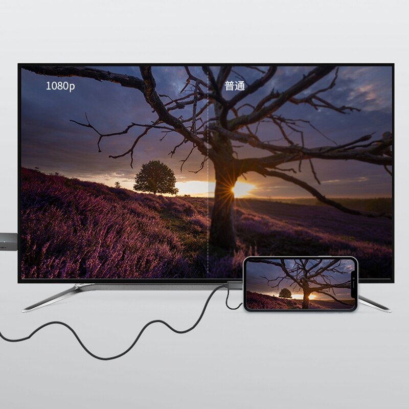 YEHUA LD22Y-1 USB C Micro-USB vers HDMI 1080P HD câble adaptateur pour téléphone Android TV ordinateur portable