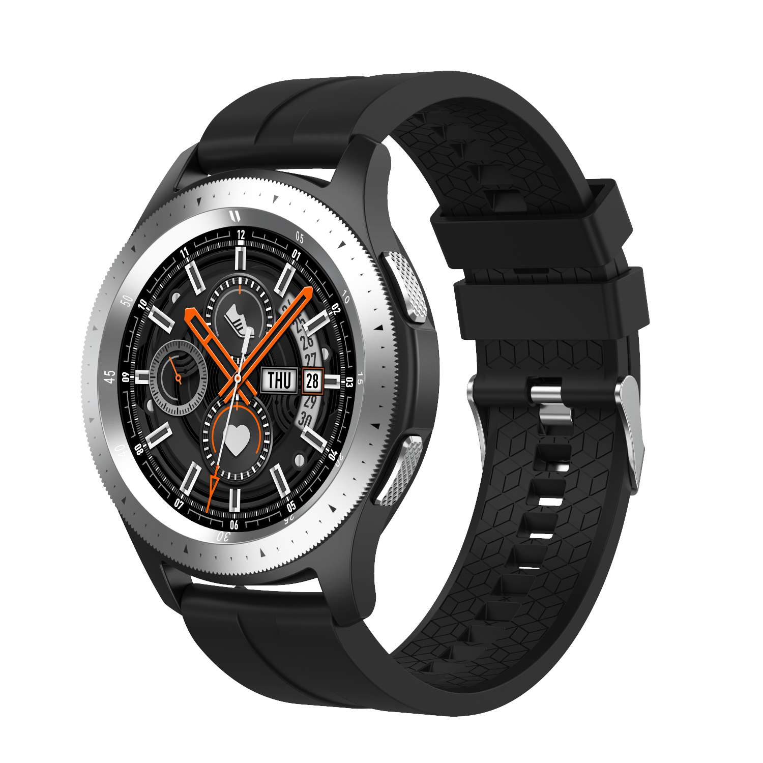 Bakeey W68 Smartwatch - Full Touch 320x320px Display, Herzfrequenz- & BP-Monitor, Bluetooth Anrufe, Schlaf-Tracker: Schwarz