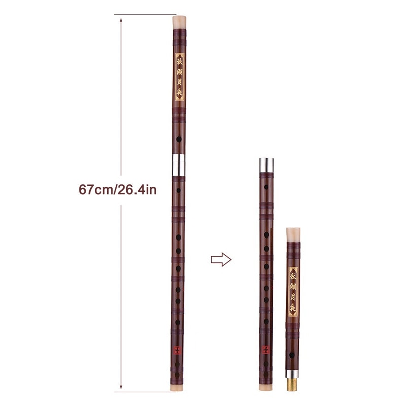 Starway c key bitter bambusfløyte kinesisk fløyte tradisjonelt håndlaget tre musikalsk fløyteinstrument