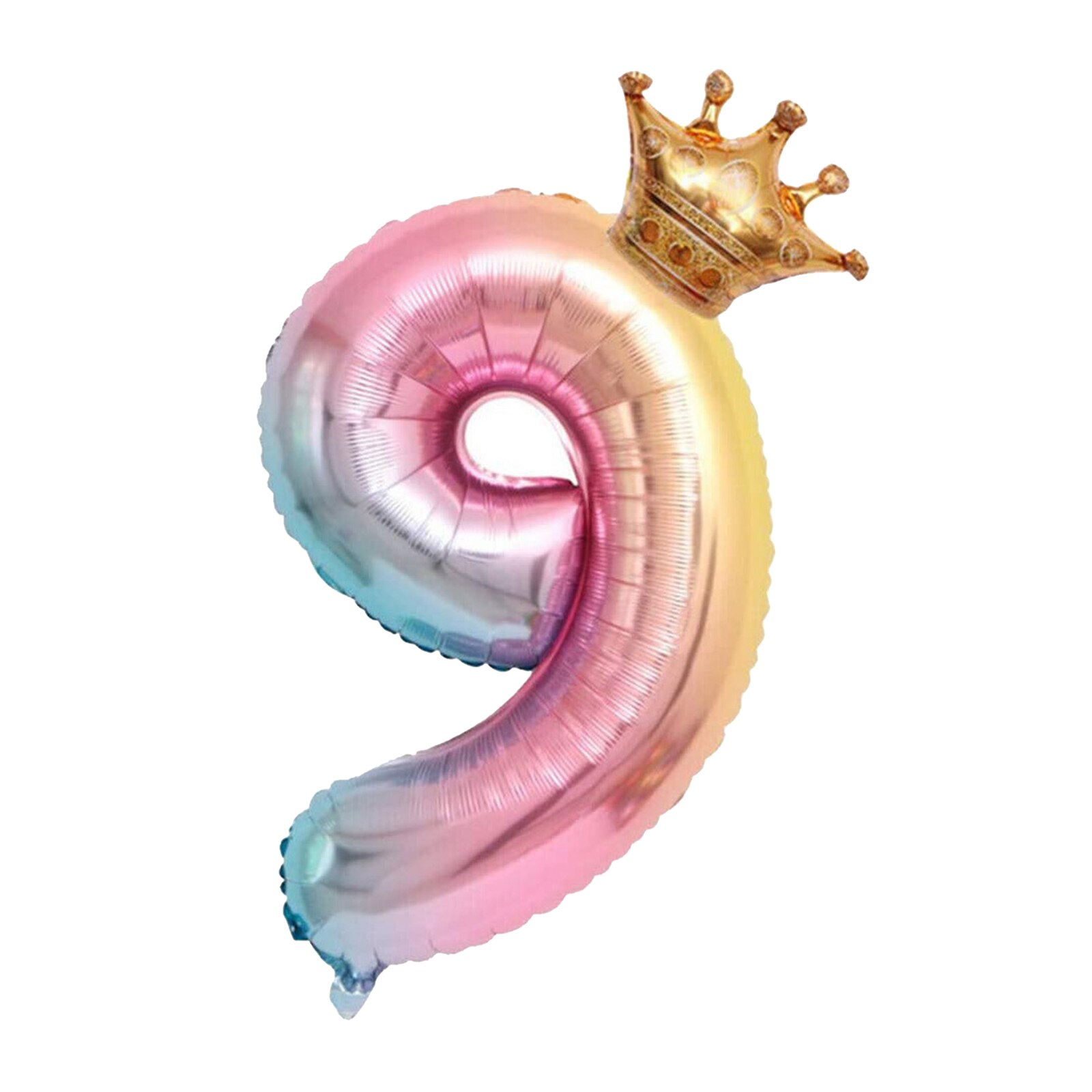 Digital Crown Number Balloon 32" Party Decoration Wedding Decor Self sealing: 9