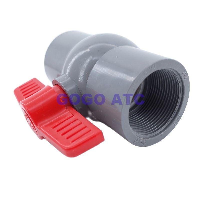 UPVC Straight mouth valve PVC Inner wire ball valve DN 15-65 mm One-piece simple Water pipe plastic socket Anti-aging