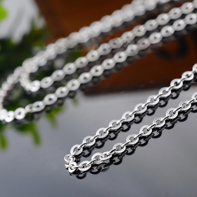 Simple 304 stainless steel link open chain necklace for women, silver color women's necklace for jewelry making ,  , 1 pc