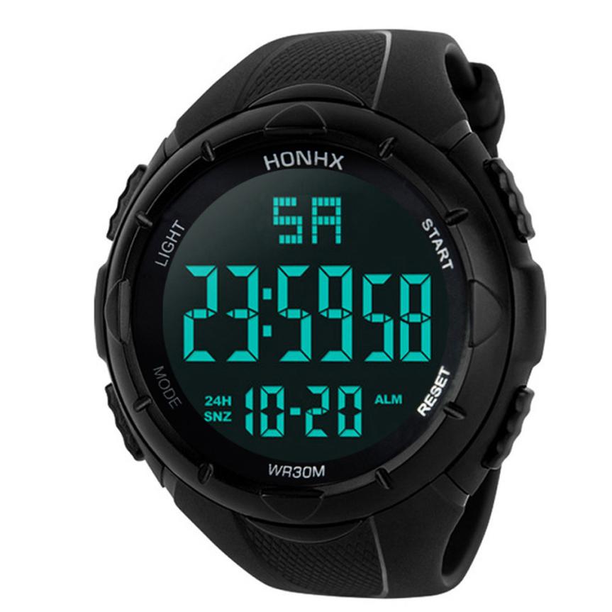 Digitaal polshorloge & casual herenhorloge rubberen band horloge heren hoge kwaliteit led waterdicht polshorloge  se0805