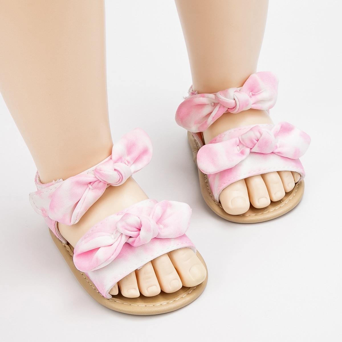 Newborn Infant Baby Girls Cute Princess Shoes Bowknot Toddler Flat Soft Summer Sandals PU Non-slip Shoes 0-18M