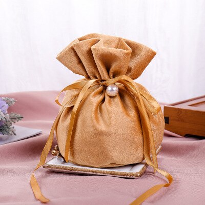 10 stk pink/rød/grøn fløjls slik æske fødselsdagsfest forsyninger bryllup favor sød kage slik æske poser: N 10 x 12cm