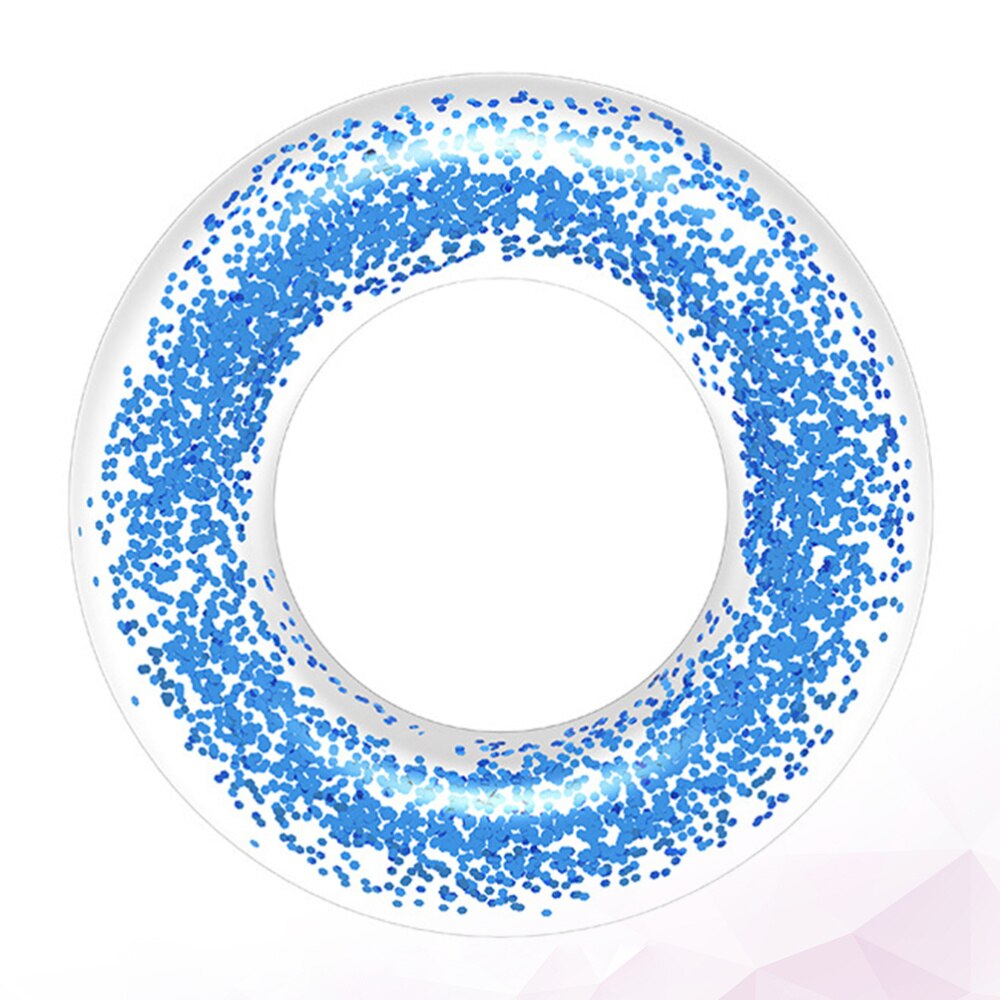 1Pc Feather Decor Inflatable Swim Ring Float Simple Graphics Life Ring Swimming Pool Toy for Adults(Sky-Blue): Sky-blue
