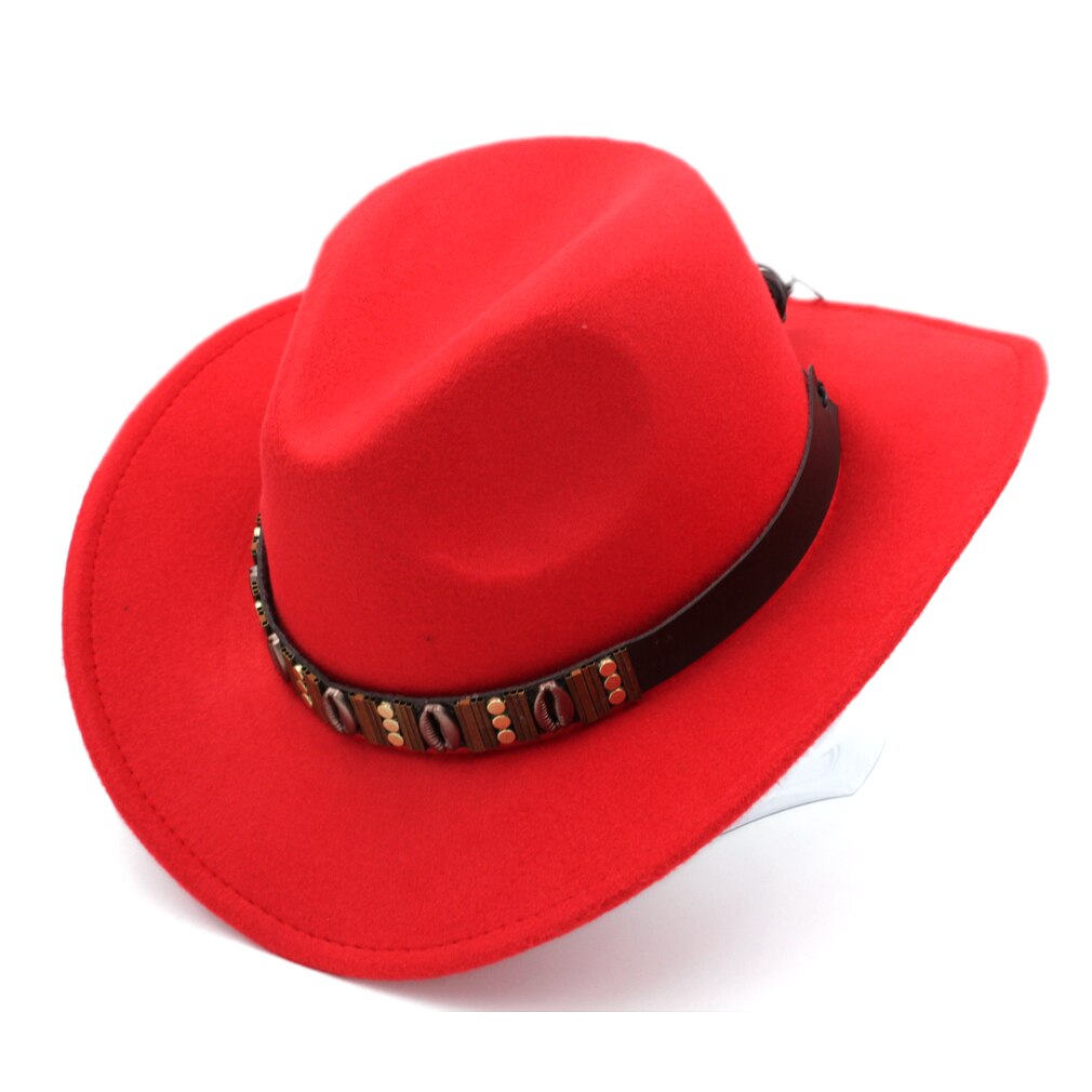 Mistdawn unisex western cowboy ridehat cowgirl kasket stiv bred skygge vinter varmt kostume