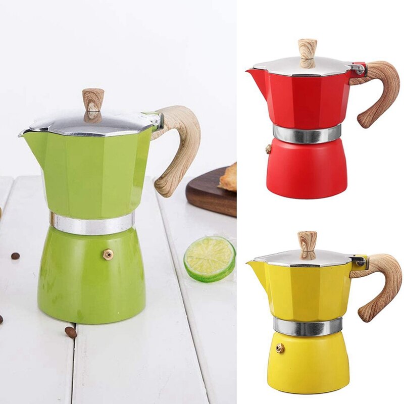 Aluminum Italian Moka Espresso Coffee Machine Filter Stove Pot 3 Cups
