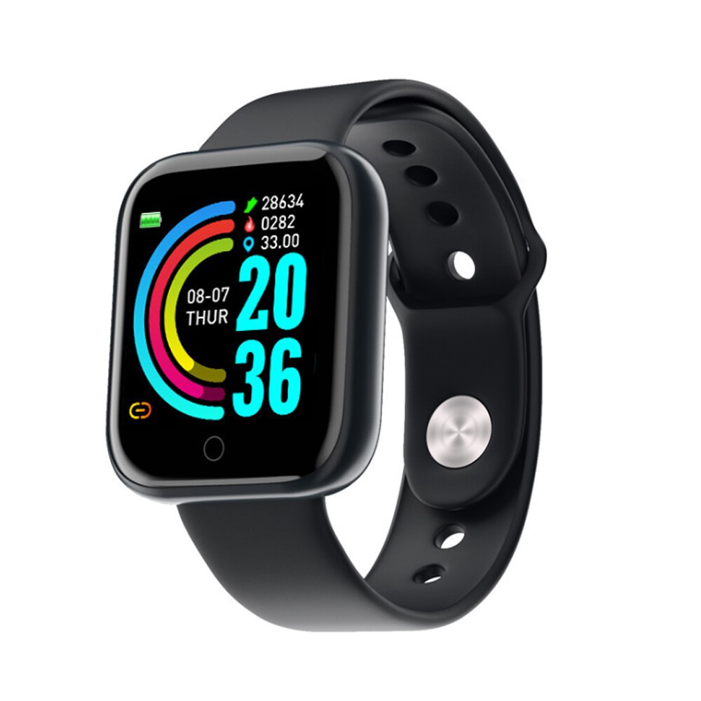 Smart ur kvinder mænd smartwatch til android ios elektronik smart ur fitness tracker silikone rem smart ur timer: 1