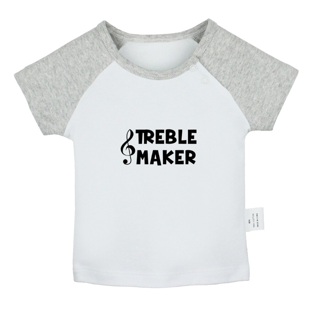 Idzn Zomer Treble Maker Fun Art Gedrukt Baby Jongens T-shirts Leuke Baby Meisjes Korte Mouw T-shirt Pasgeboren Katoen tops Kleding: BabyCG8157D / 6-12M