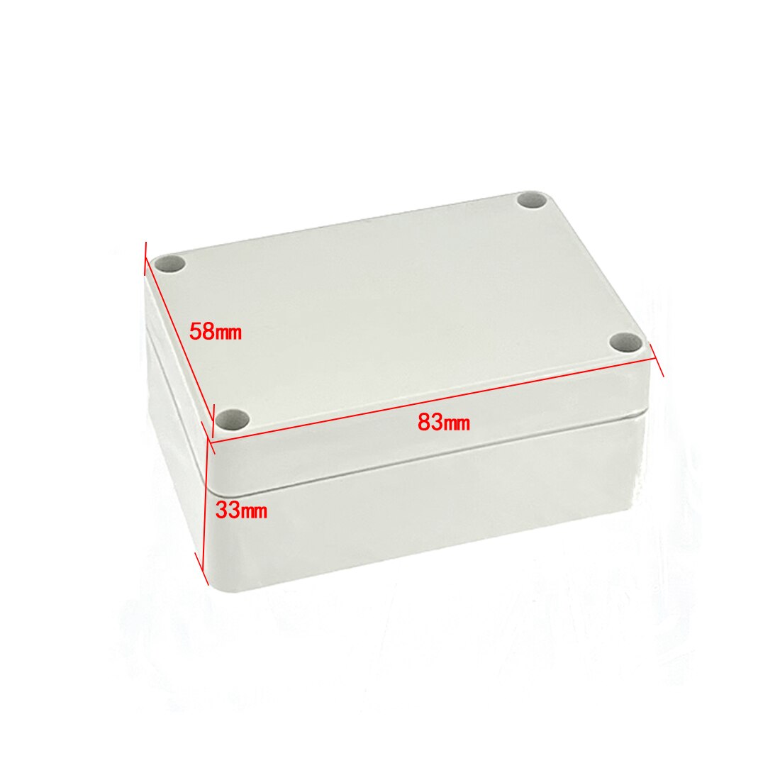 Caja de instrumentos impermeable DIY, caja de plástico para proyectos, 83x58x33mm(L * W * H), 1 unidad,