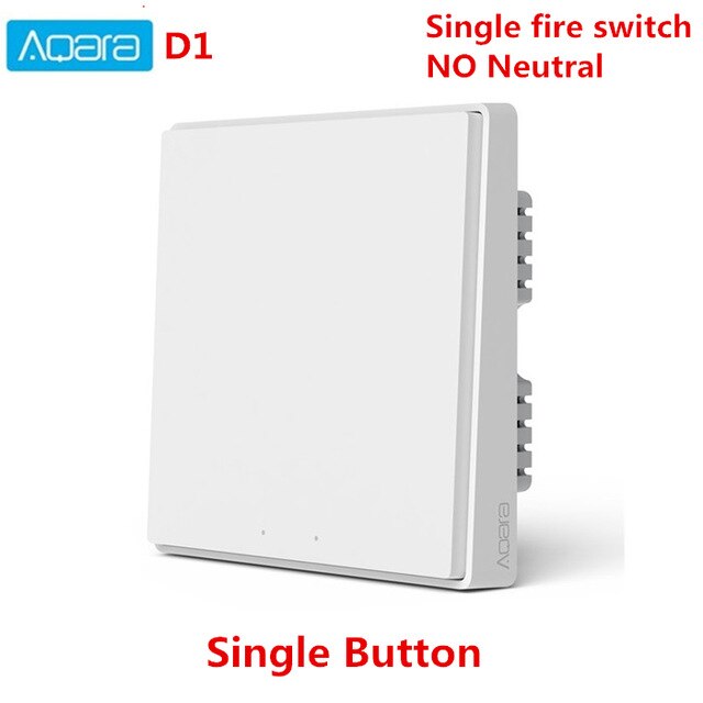 Aqara Smart Wall Switch D1 Zigbee Wireless Remote Control Key Light Switch Neutral Fire Wire Triple button For Mijia smart home: Live Line Key 1