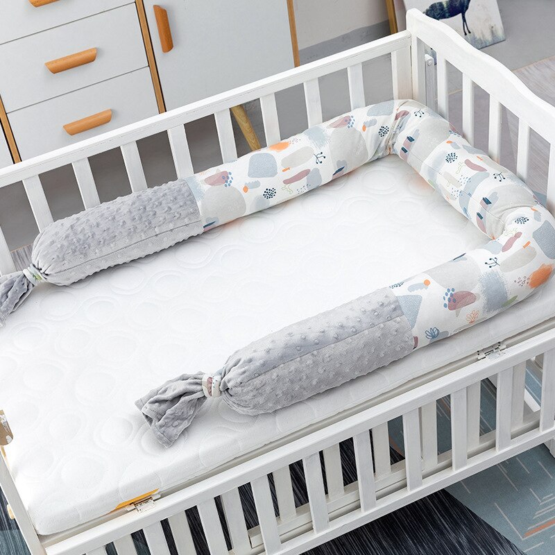 Baby crib, bed, soft package bedding, baby bed, toddler ham sausage fence, children's pure cotton anti-fall anti-collision strip