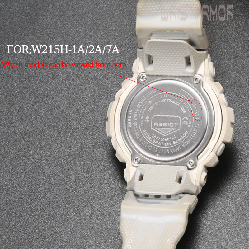 Harz-Uhrenarmband für Casio W-215H W215H W-217H F105W F108WH Uhrenarmband Ersatzarmband 18 mm Gummiarmband