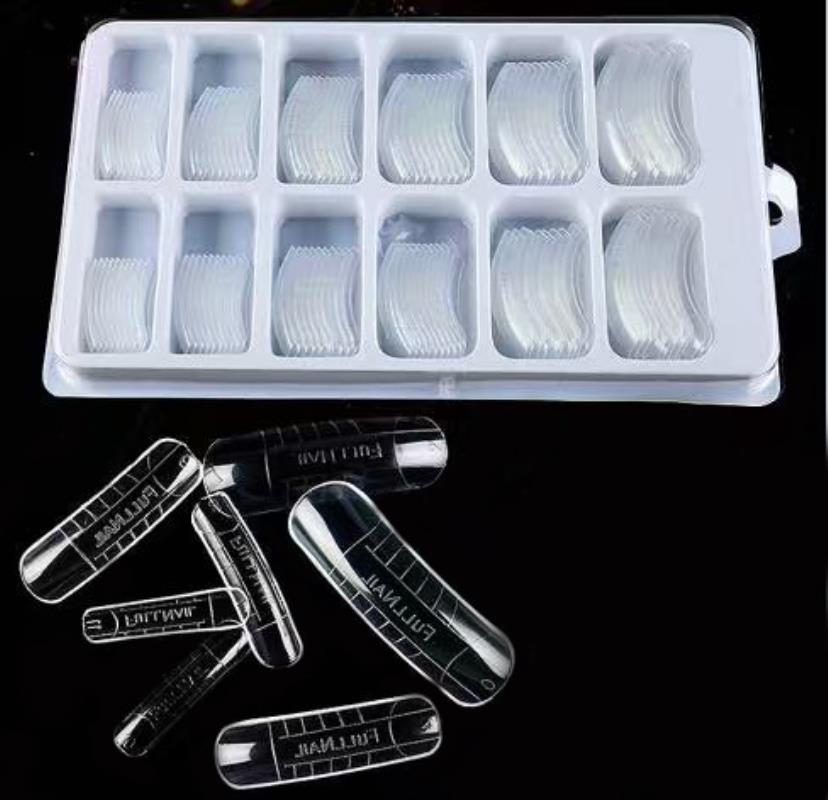 Shellhard 120 Stks/doos Professionele Clear Dual Systeem Nail Forms Vinger Extension 12 Maten Nail Forms Mold Model Valse Nail Tips
