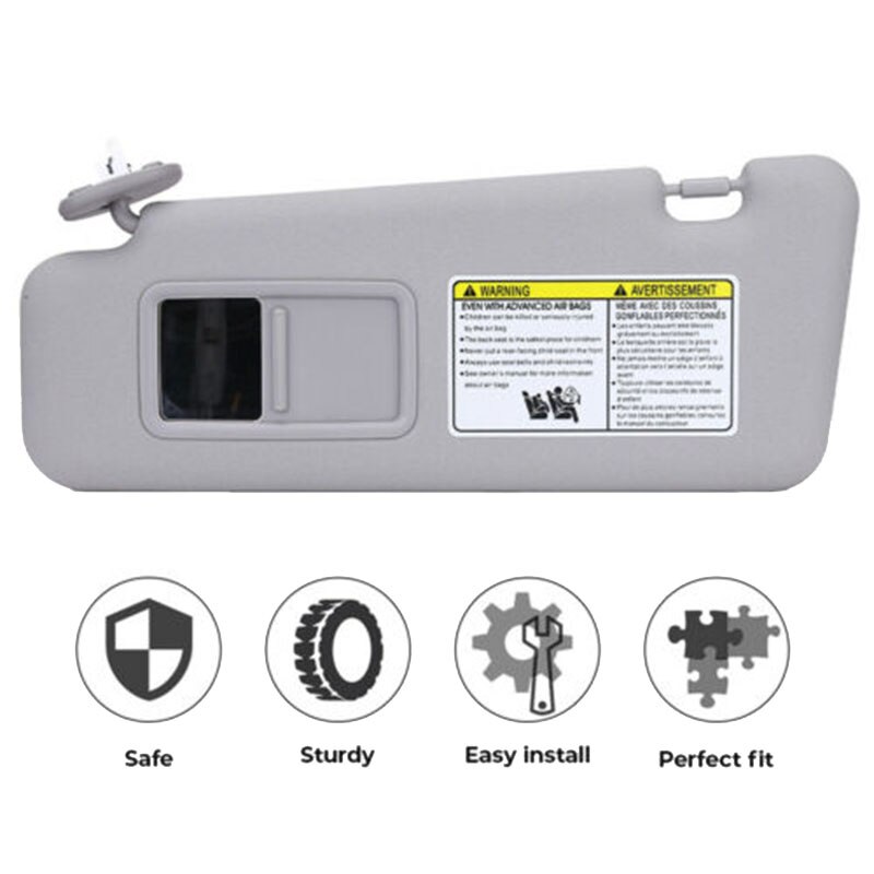 Pare-soleil gauche de conducteur de voiture avec la lumière de vanité pour Toyota Highlander 74320-48500-B0