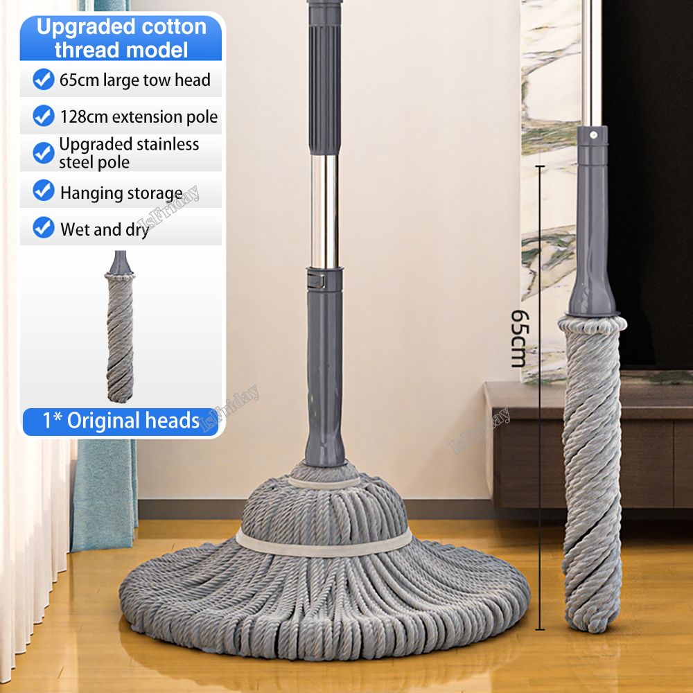 Roterende Zelfdraaiende Water Mop Geen Handwas Mop Huishoudelijke Mop Vloerreinigingsmop Luie Persoon Mop Vloerreinigingsgereedschap: green