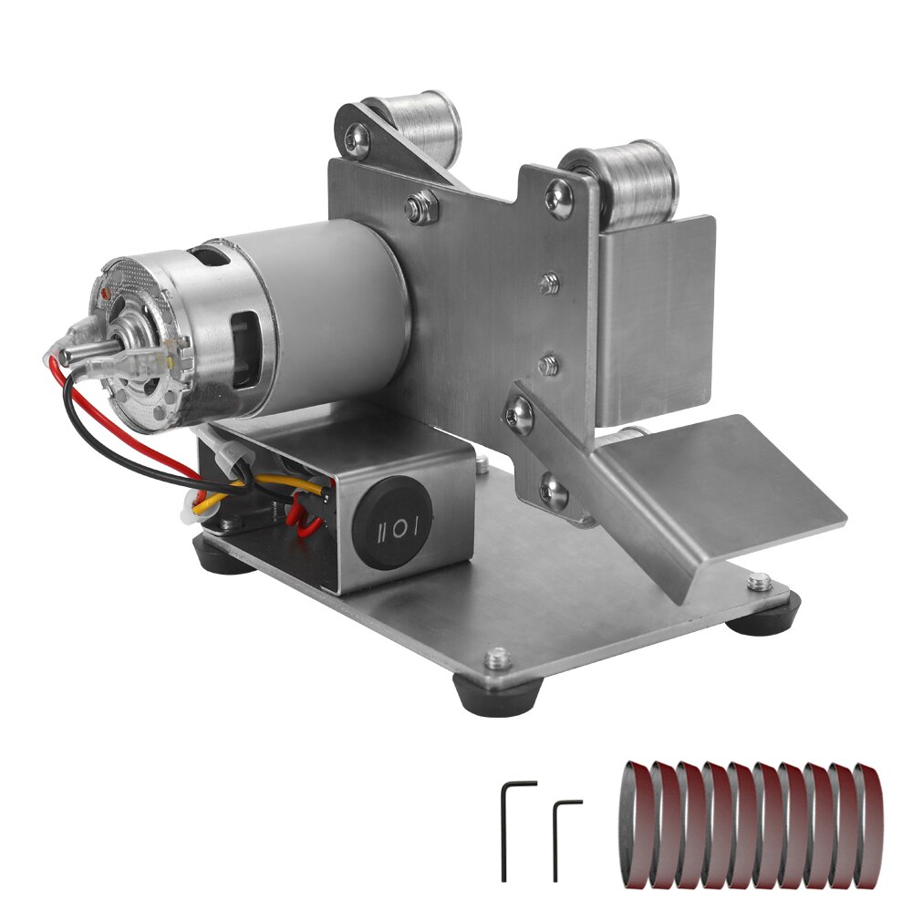 Mini Electric Belt Sander Multifunctional Grinder DIY Polishing Grinding Machine Cutter Edges Sharpener Grinding Machine