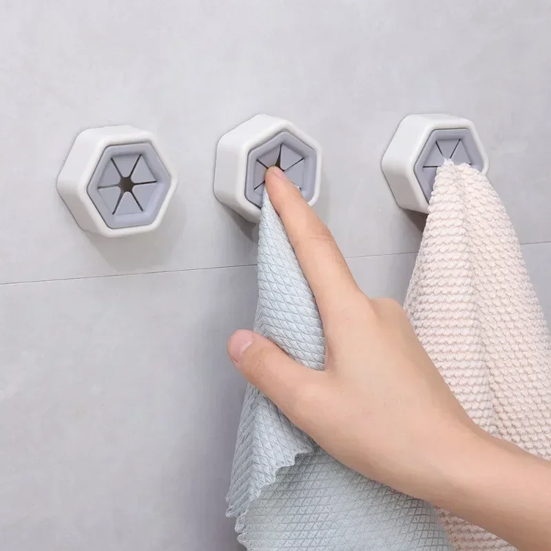 8/1pcs zelfklevende Handdoek Plug Houder Punch Gratis Wandmontage Theedoekjes Badkamer Opslag Haken Rack keuken Vodden Doek Clips