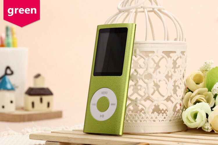 MPLSBO Slim MP3 MP4 Music Player 1.8 pollice Schermo LCD 16 GB 32 GB di Memoria FM Radio Video Player con Availabe: green / 32GB